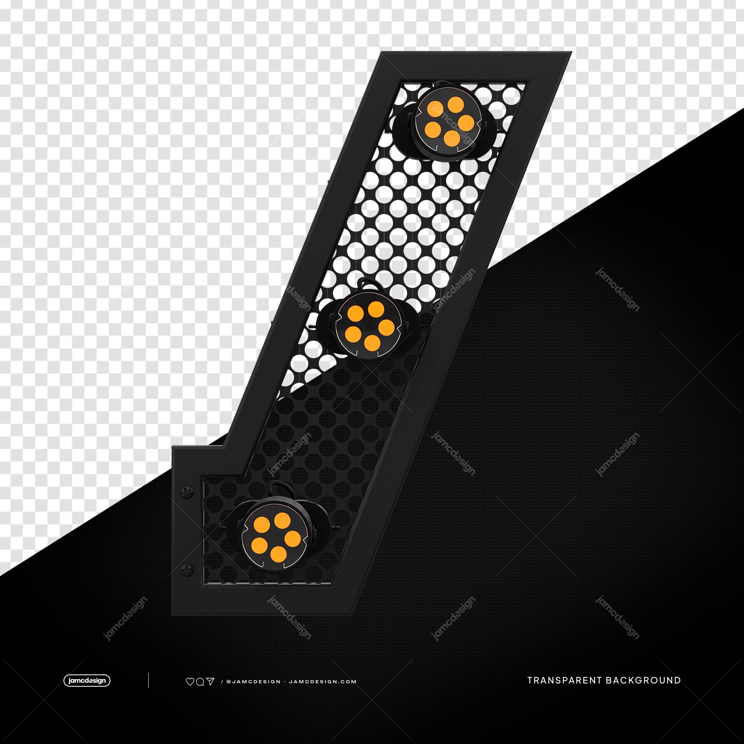 Black Stage Spotlight Truss PNG Transparent Background
