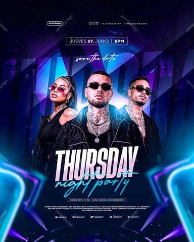 Modelo de Flyer Quinta-Feira PSD Editável