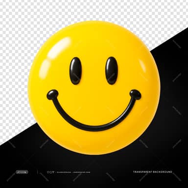 Blue Smiley Button Balloon Isolated