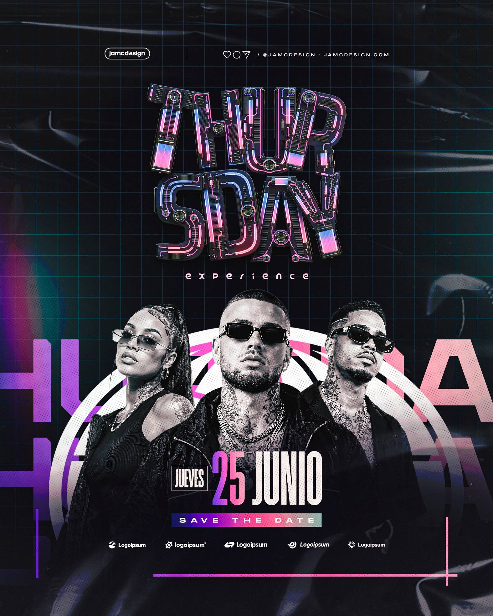 Thursday Experience Flyer Template PSD Editable