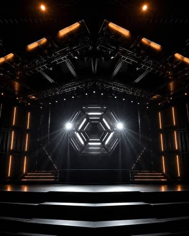Dark Techno Stage Lights Background