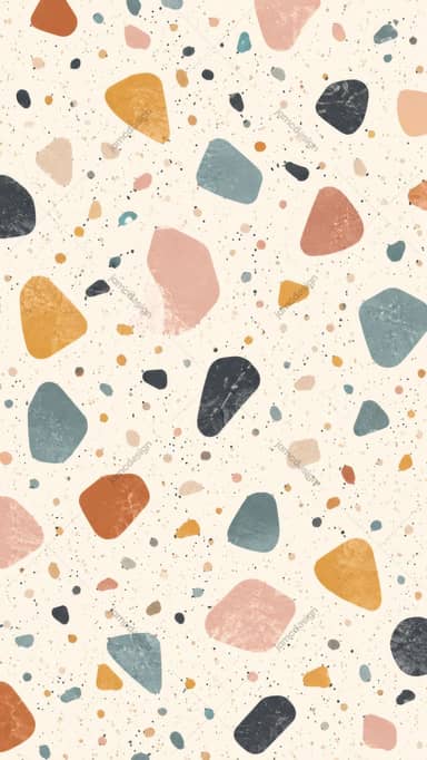 Pastel Terrazzo Stone Pattern Background