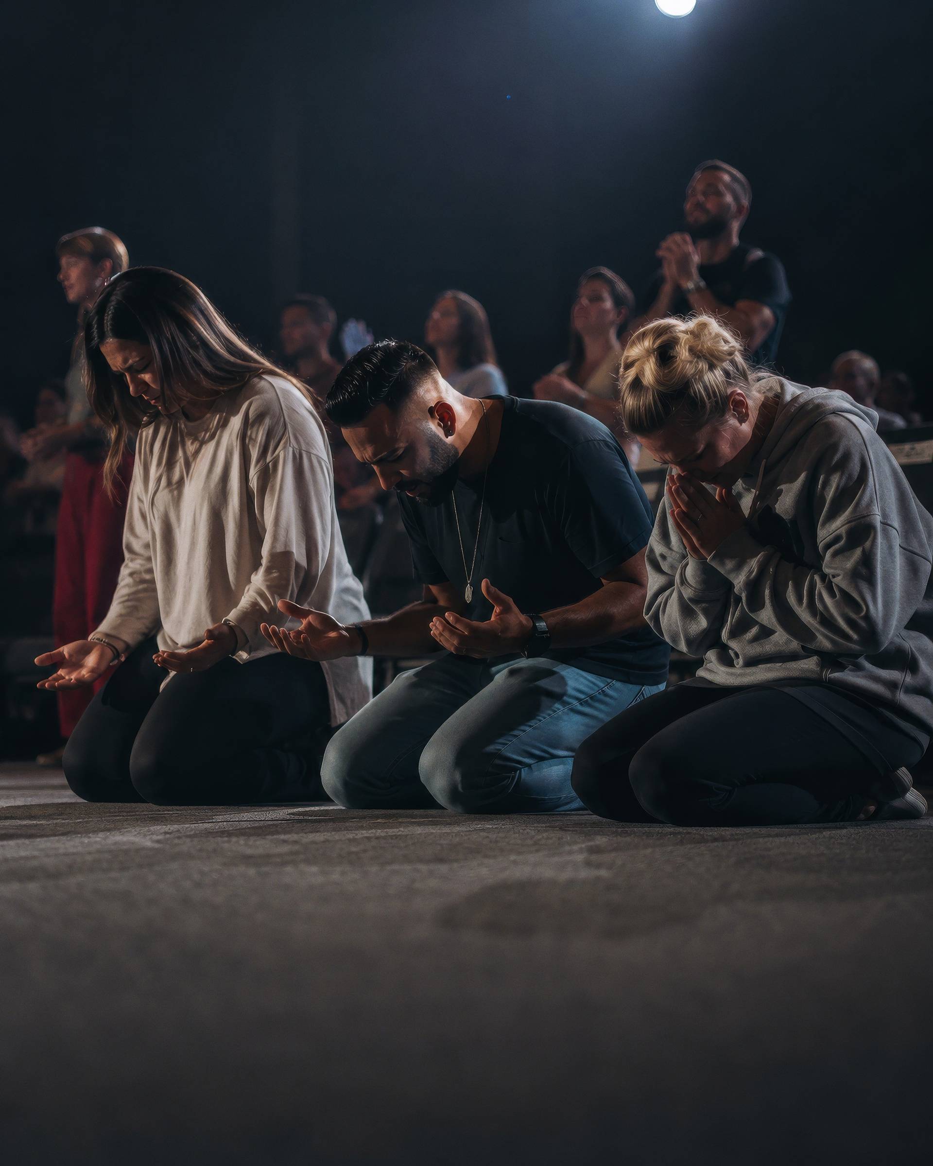 Church Worship Group Prayer Background
