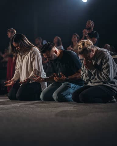 Church Worship Group Prayer Background