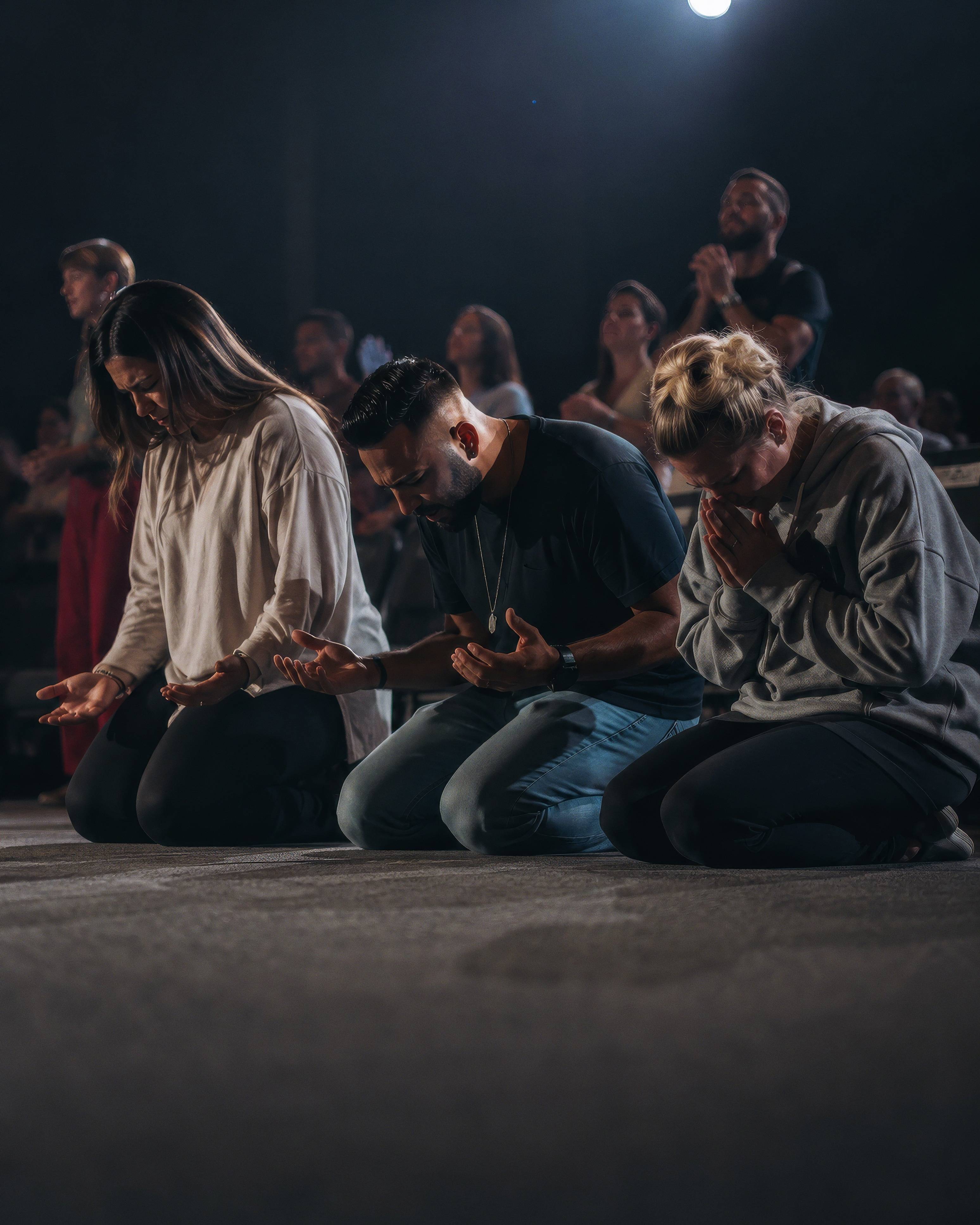 Church Worship Group Prayer Background