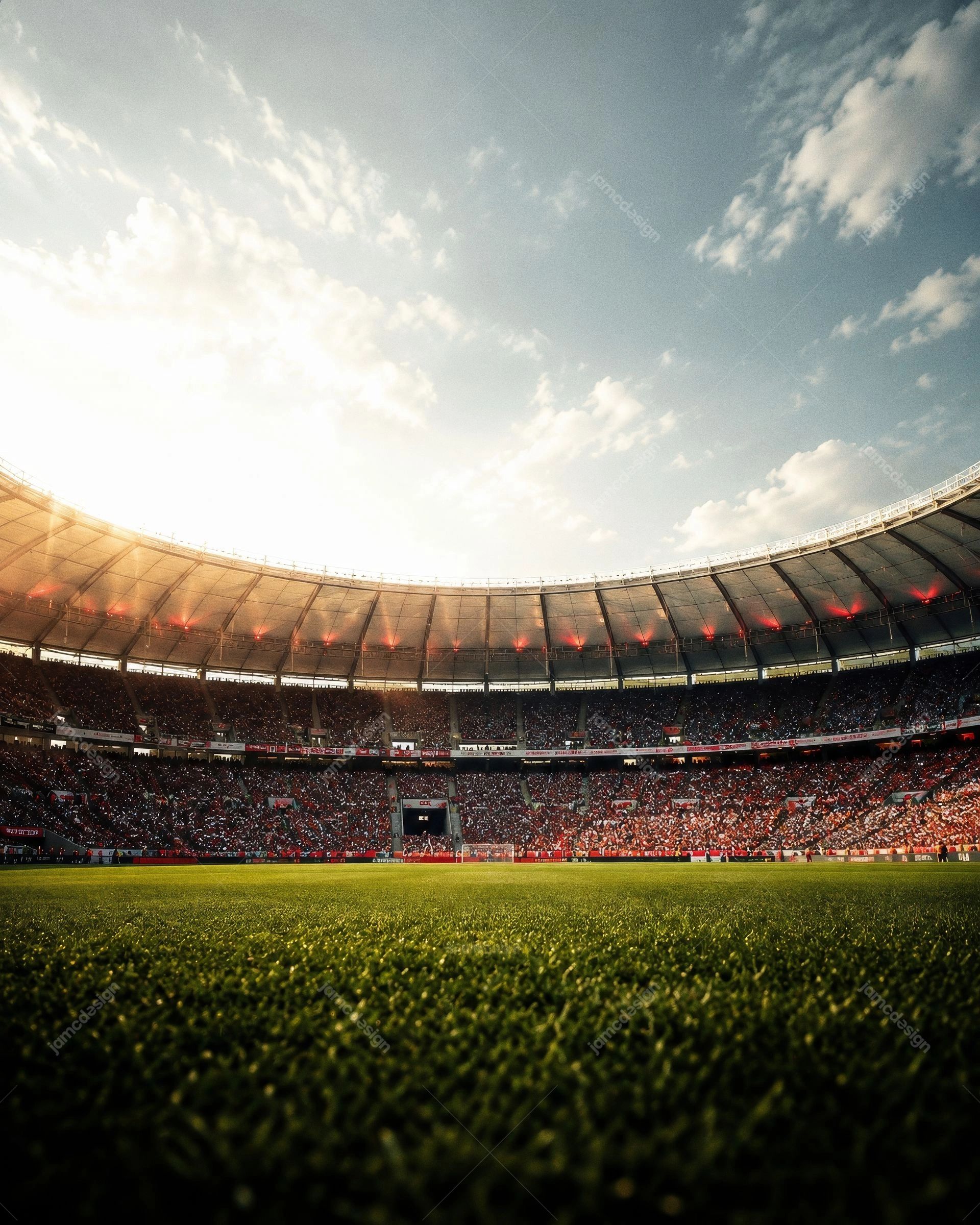 Cinematic Soccer Stadium Background