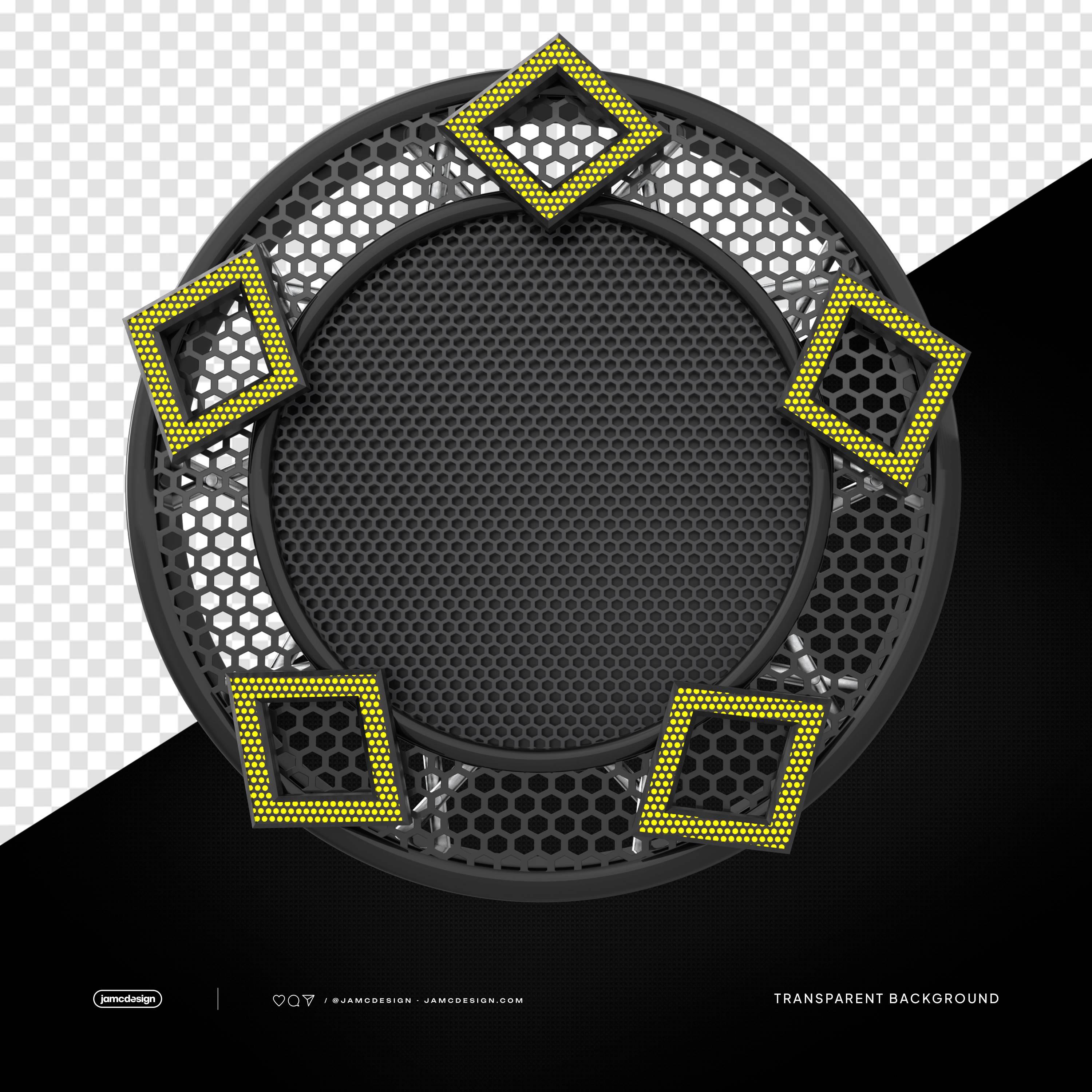 Futuristic Circular Stage Frame Transparent Background