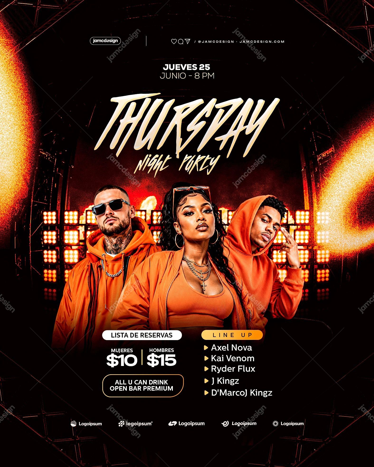 Thursday Night Flyer Template PSD Editable