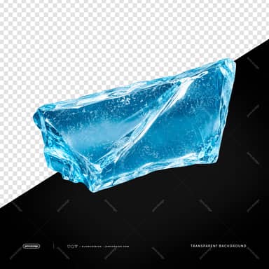 Crystal Ice Slab Blue Glass Block PNG Transparent JPG