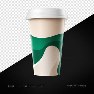 Coffee Latte Paper Cup PNG Transparent Background