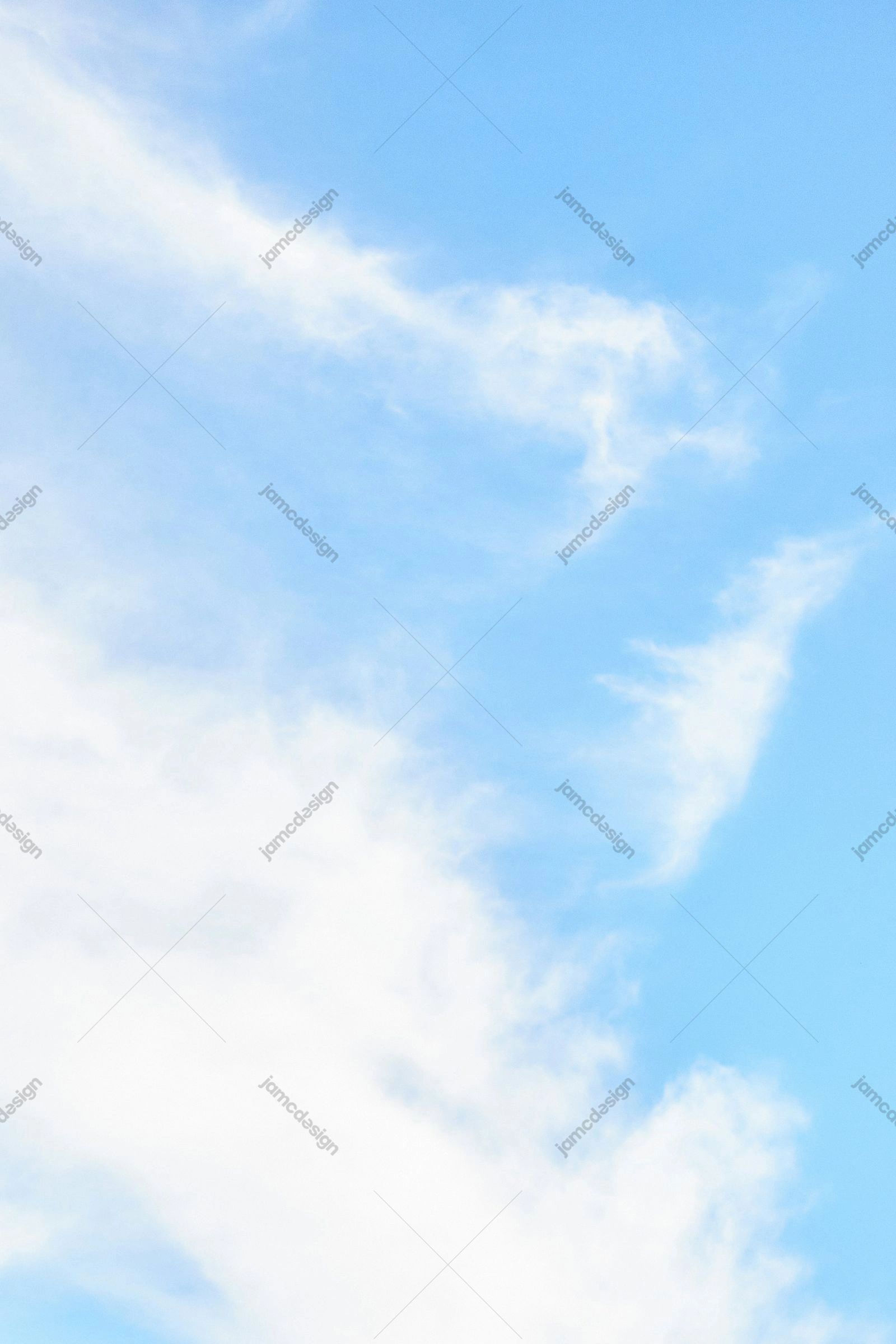 Soft Blue Sky Clouds Background