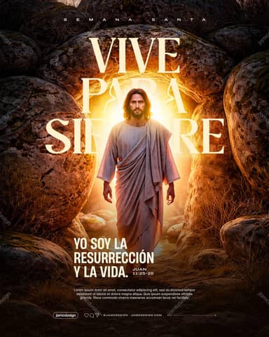 Ressurreição de Jesus Modelo de Flyer PSD