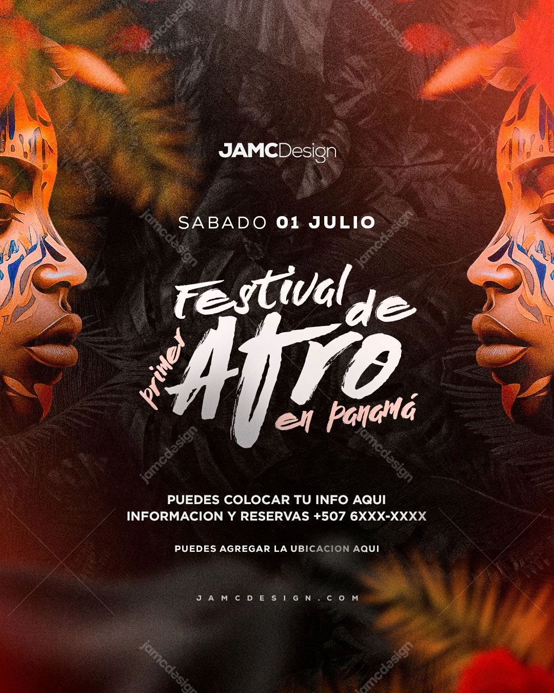 Festival De Afro Flyer Template PSD