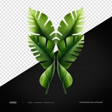 Tropical Palm Leaves PNG Transparent Background