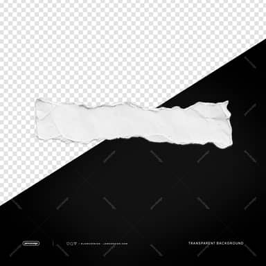 White Torn Paper Strip PNG Transparent