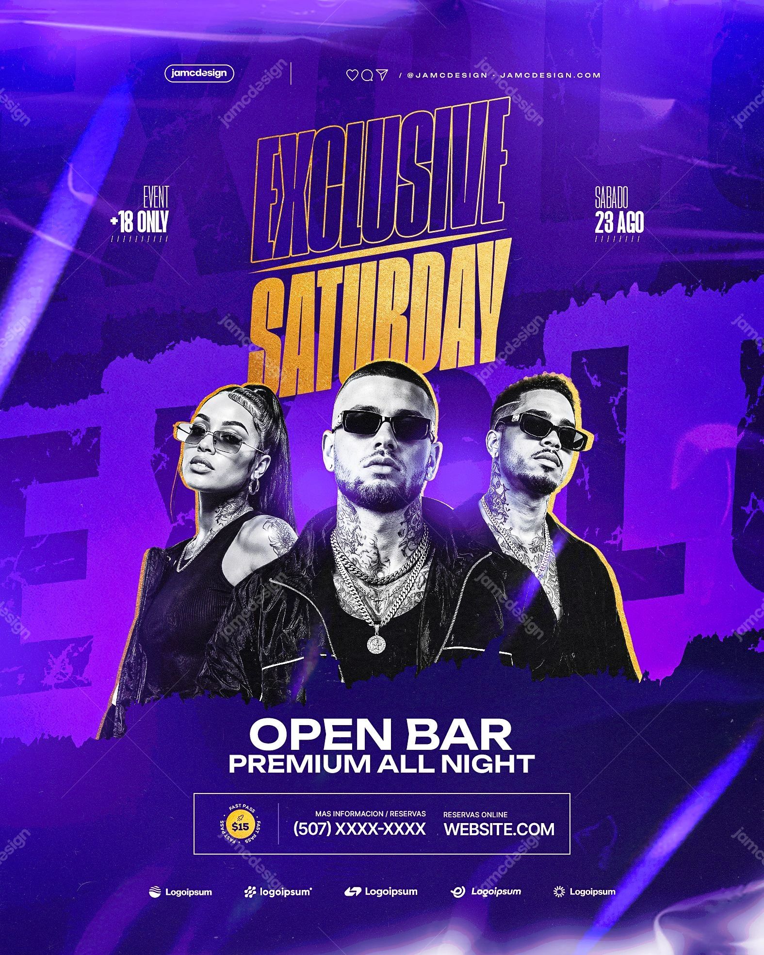 Exclusive Saturday Design Flyer Template PSD Editable