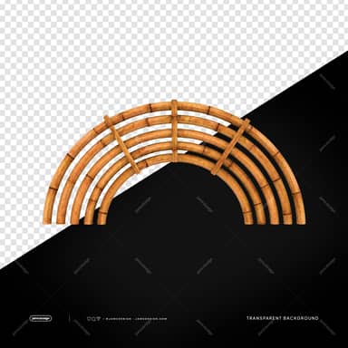 Round Woven Bamboo Wall Decor PNG Transparent Background