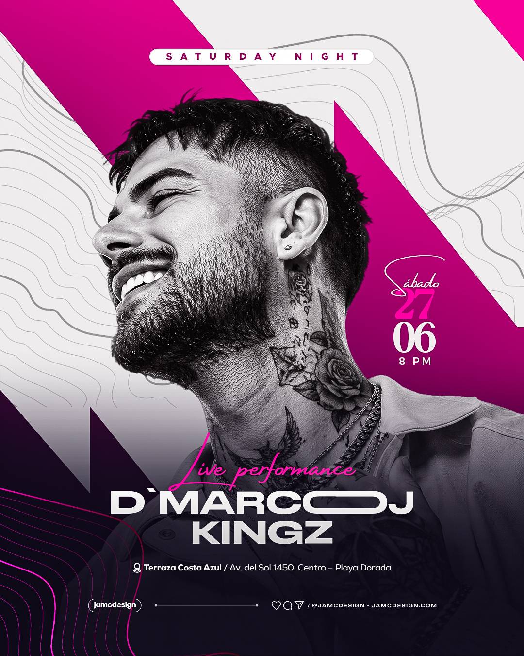 Saturday Night Flyer Template PSD Editable
