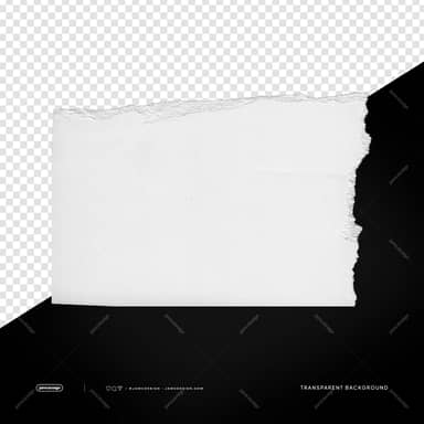 White Torn Paper Rectangle Distressed Sheet Texture PNG Transparent
