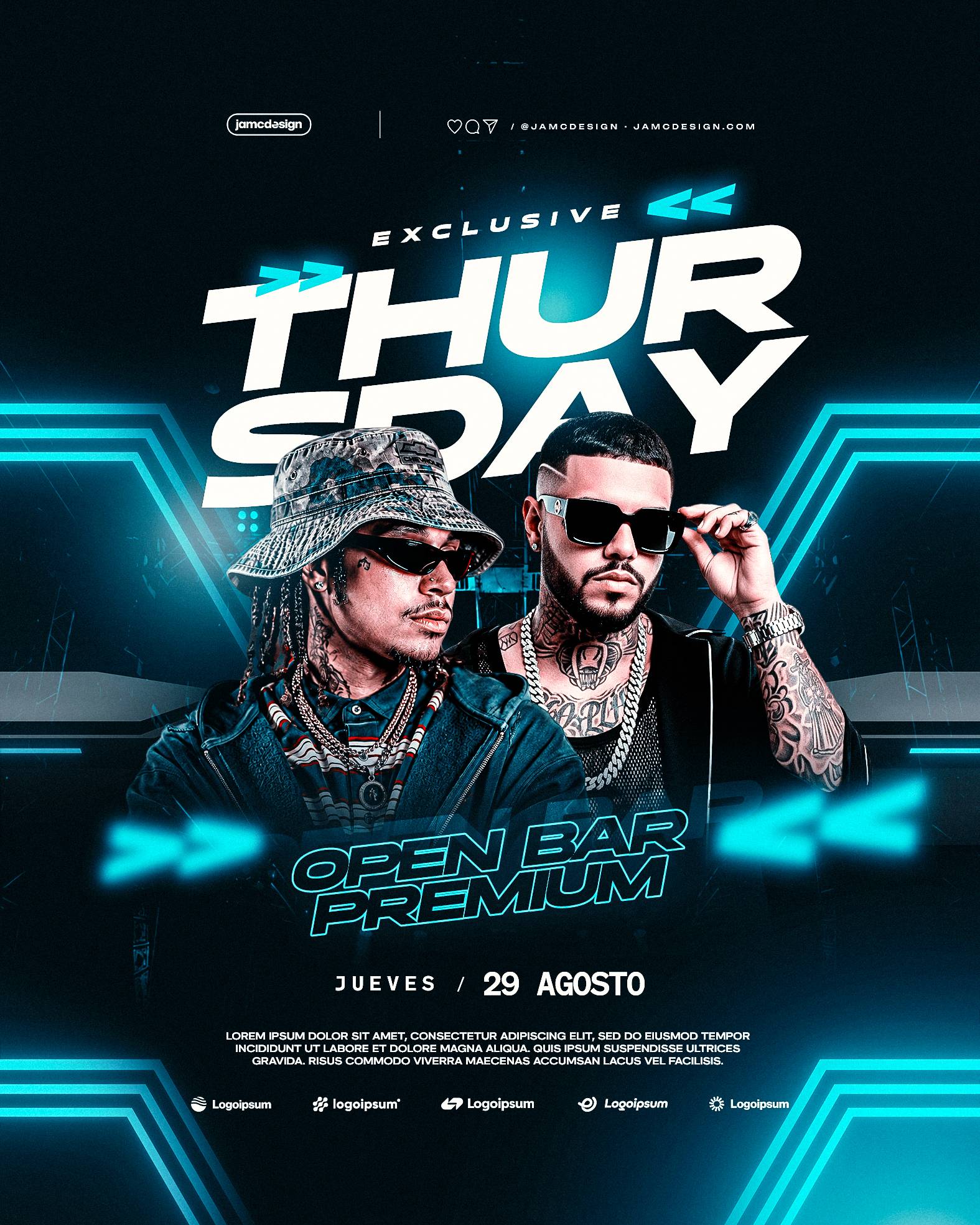 Exclusive Thursday Night Design Flyer Template PSD Editable