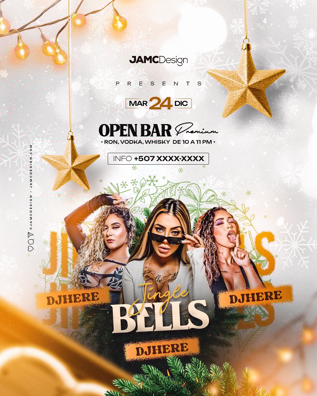 Jingle Bells Flyer Template PSD