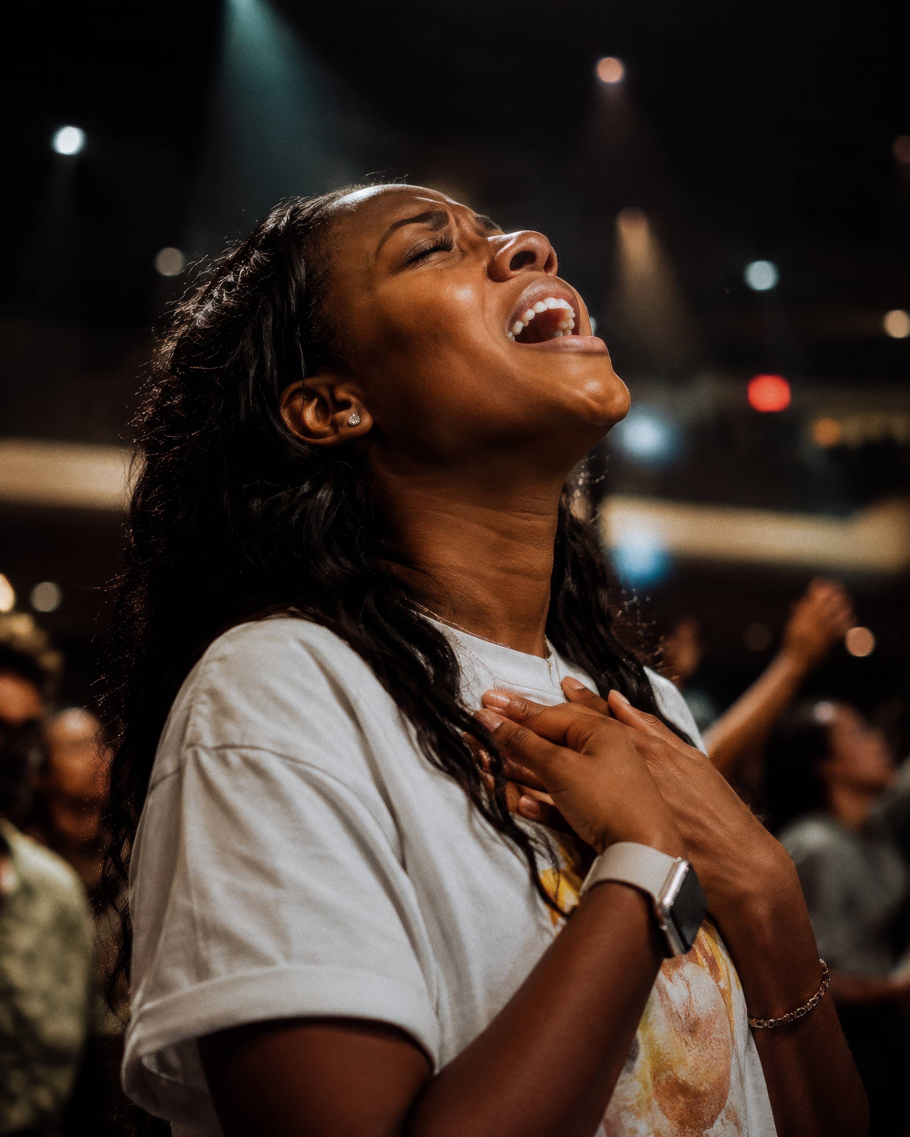 Emotional Christian Worship Portrait