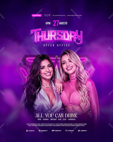 Thursday After Office Flyer Template PSD Editable