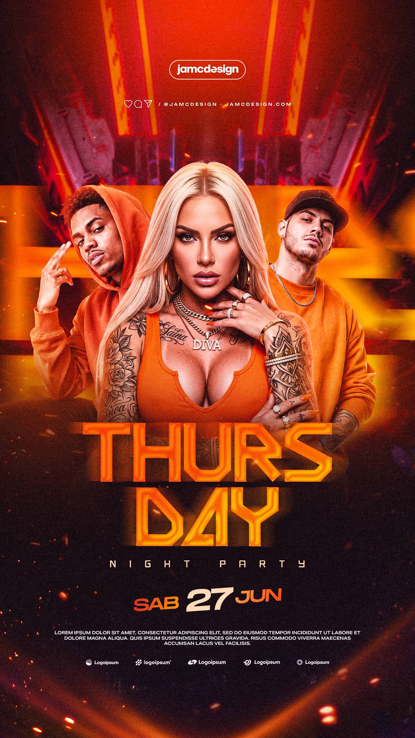 Story Thursday Night Flyer Template PSD Editable