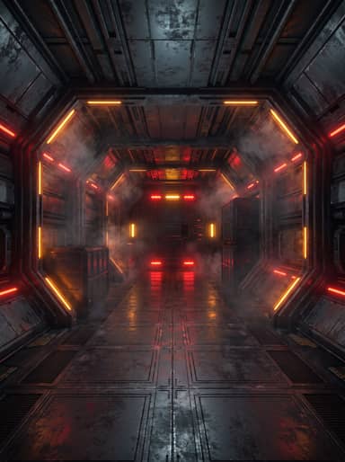 Deep Space Freighter Cargo Hold Background