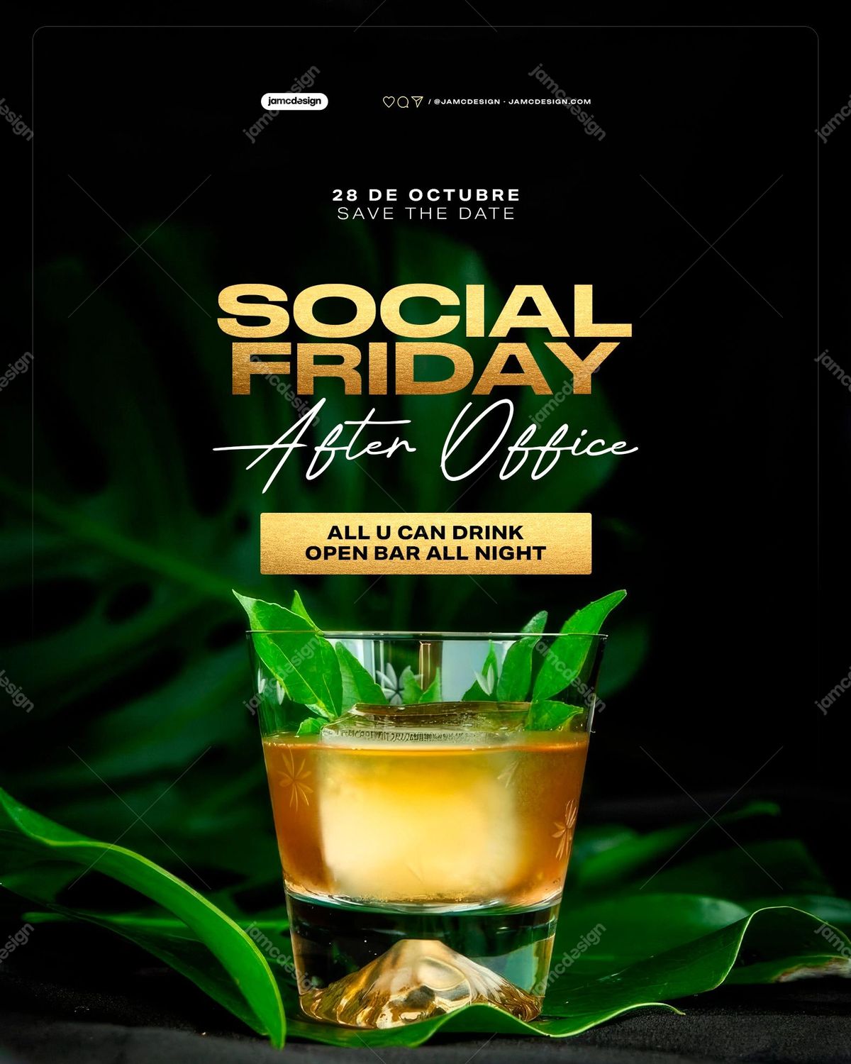 After Office Event Social Media Flyer Template PSD Editable