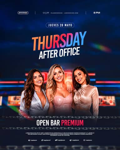 After Office Flyer Template PSD Editable