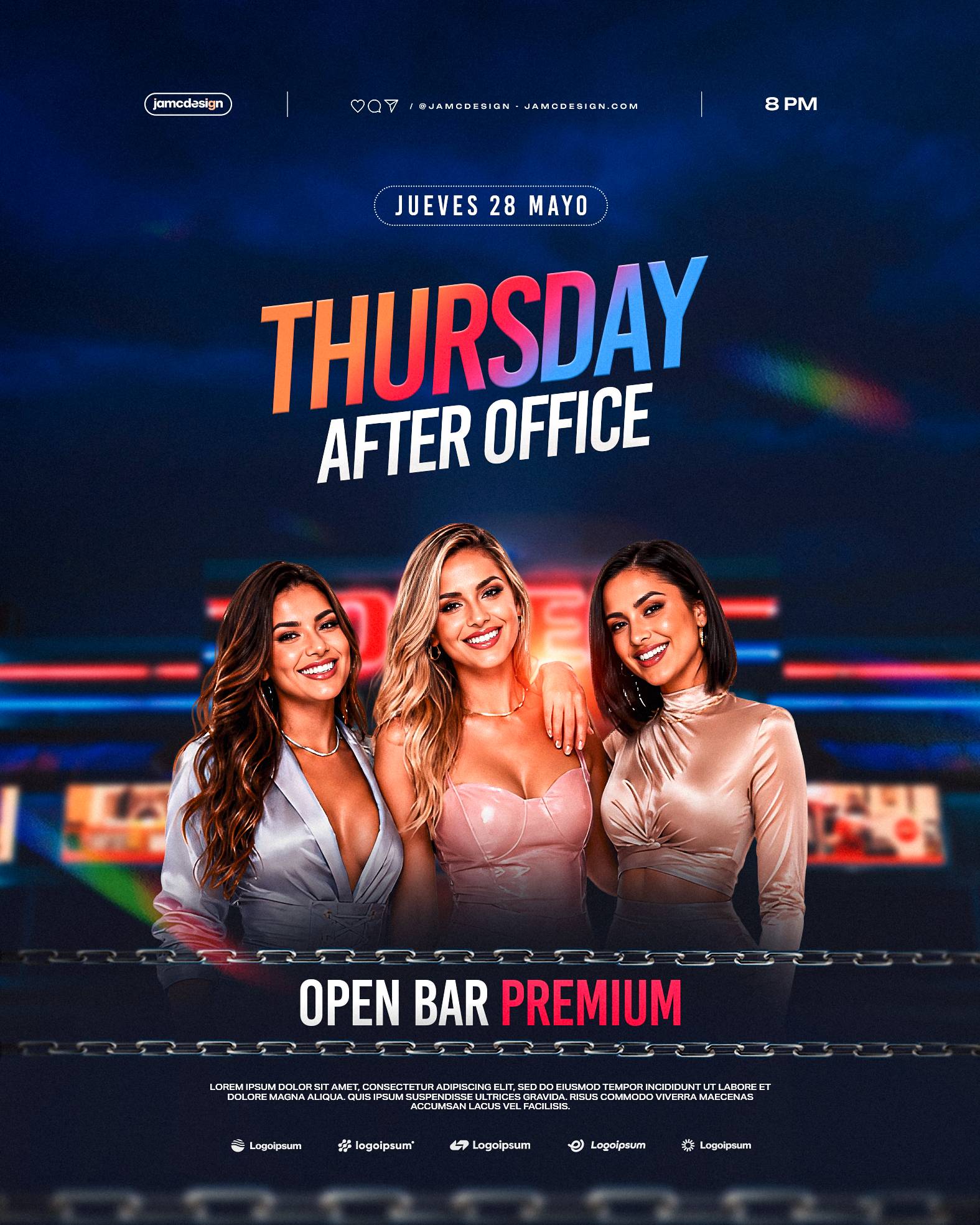 After Office Flyer Template PSD Editable