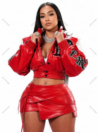 Female Artist Red Streetwear Studio Crimson Fashion Woman Portrait