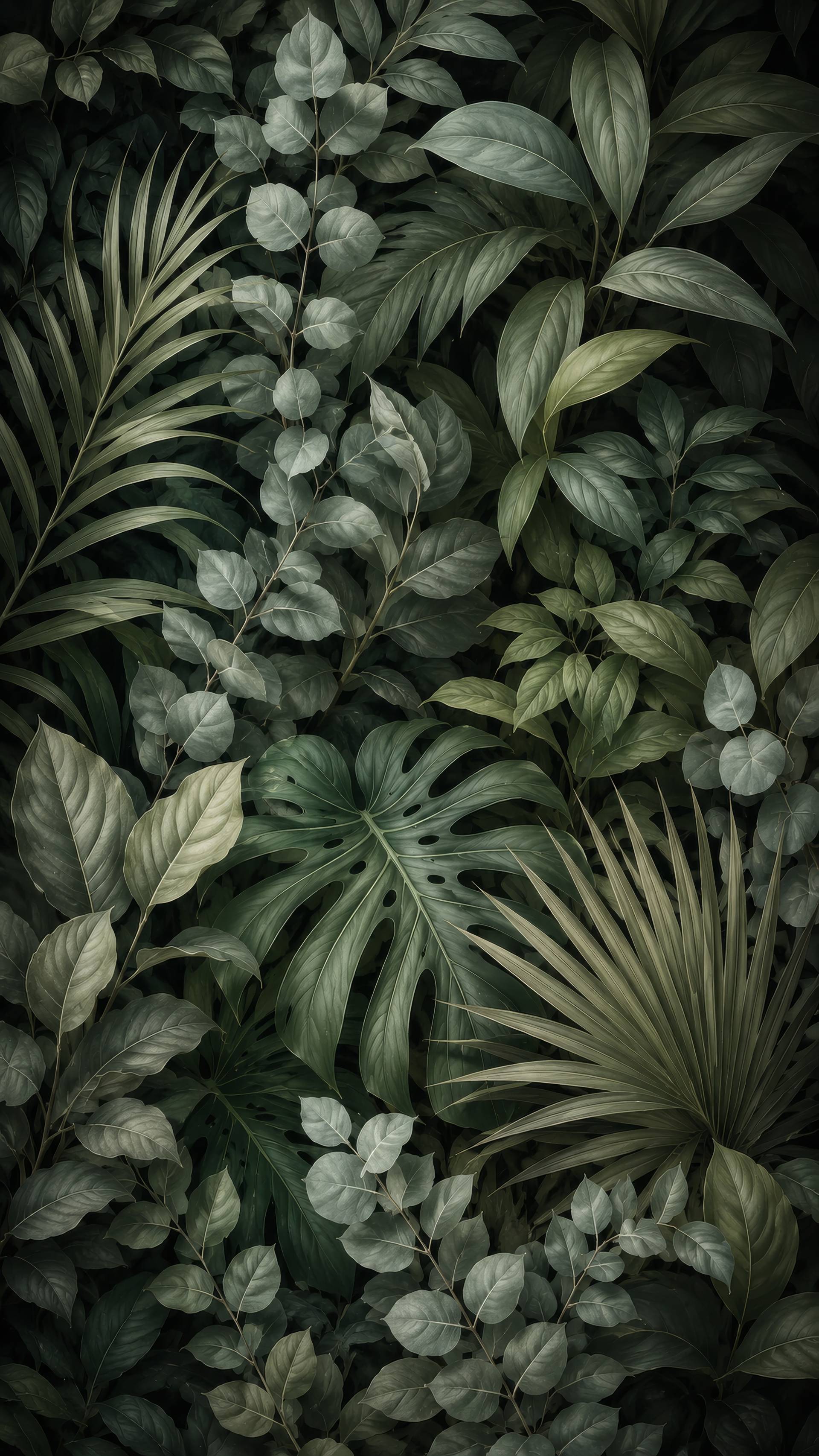 Sage Green Eucalyptus Tropical Foliage Background