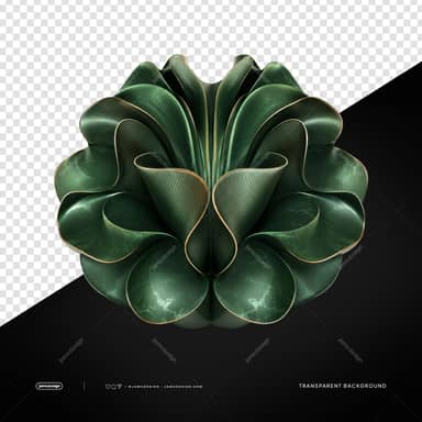 Décoratif Floral Vert Abstrait PNG Fond Transparent
