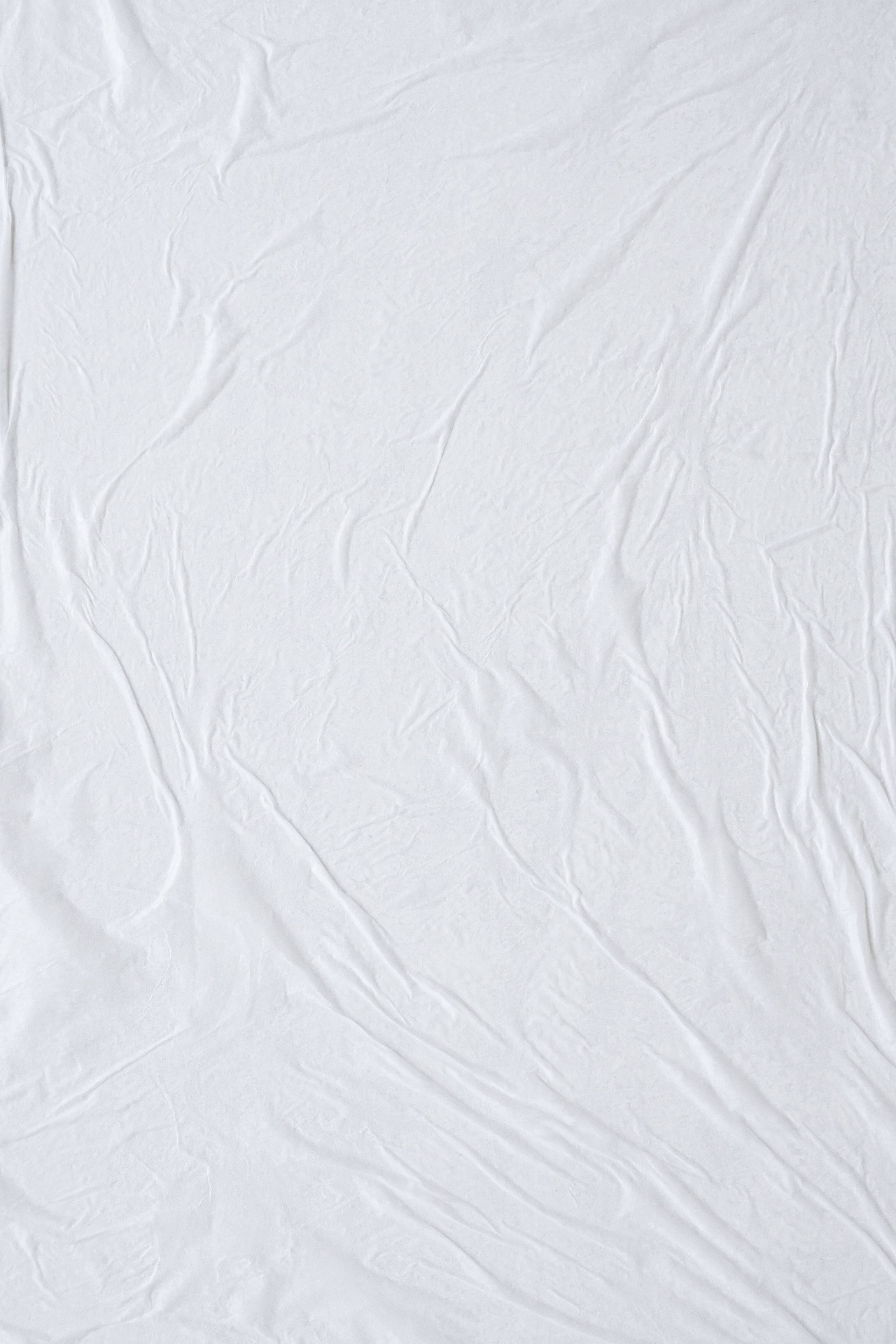 White Linen Wrinkle Texture Background