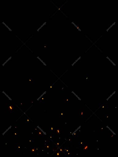 Dense Orange Spark Burst On Black Background Texture