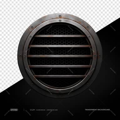 Round Metal Grille With Honeycomb Mesh PNG Transparent