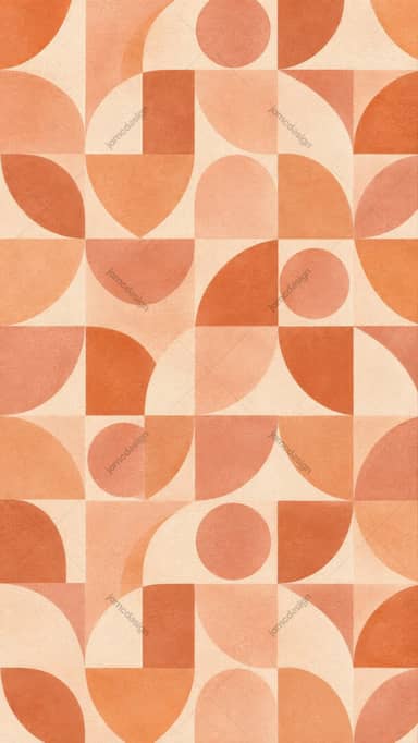 Terracotta Geometric Abstract Pattern Background