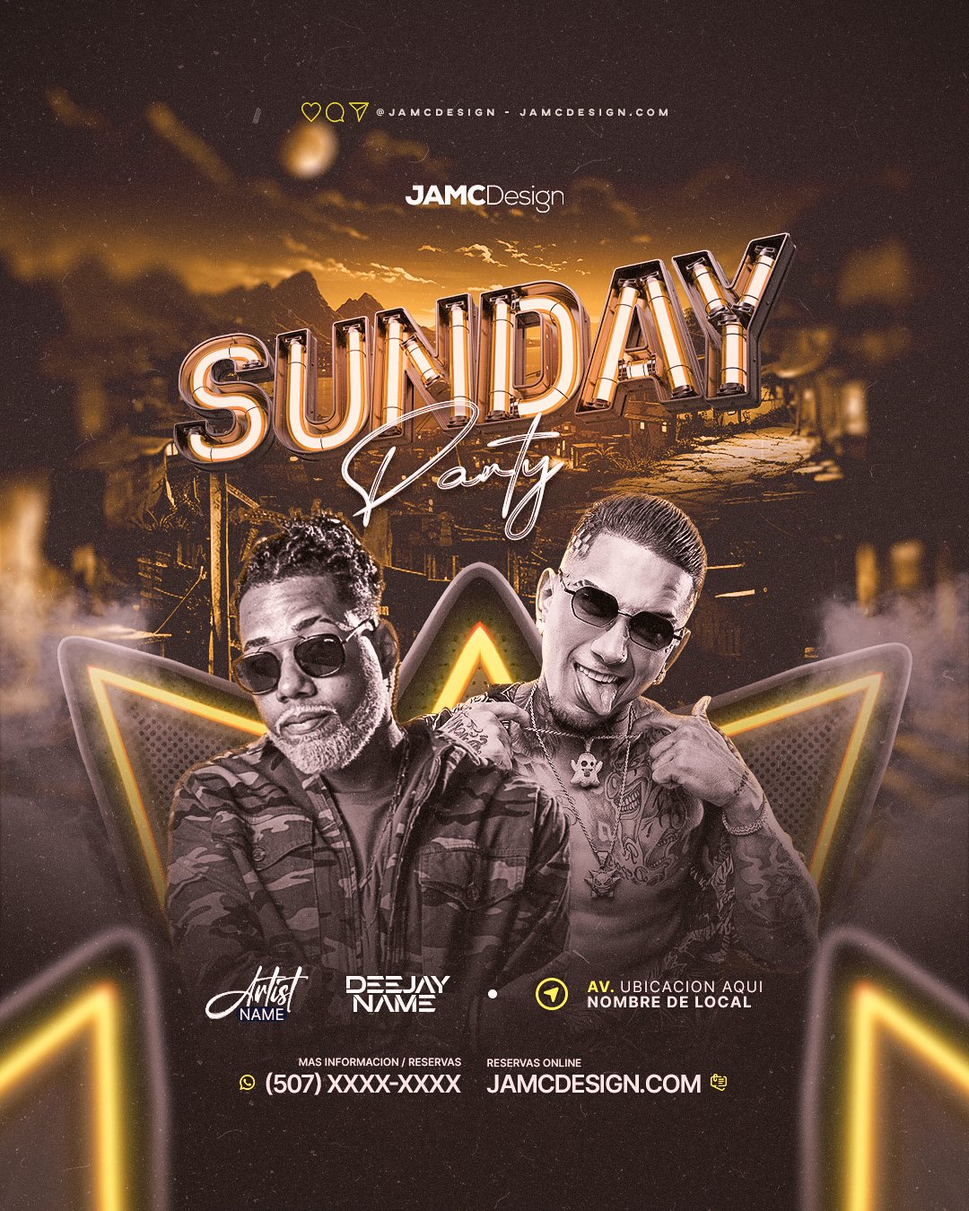 Sunday Party Flyer Template PSD