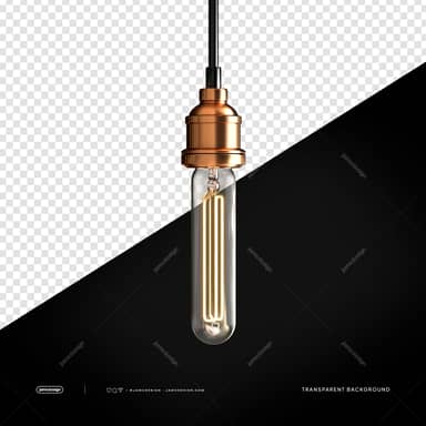 Lâmpada Edison Vintage PNG Fundo Transparente