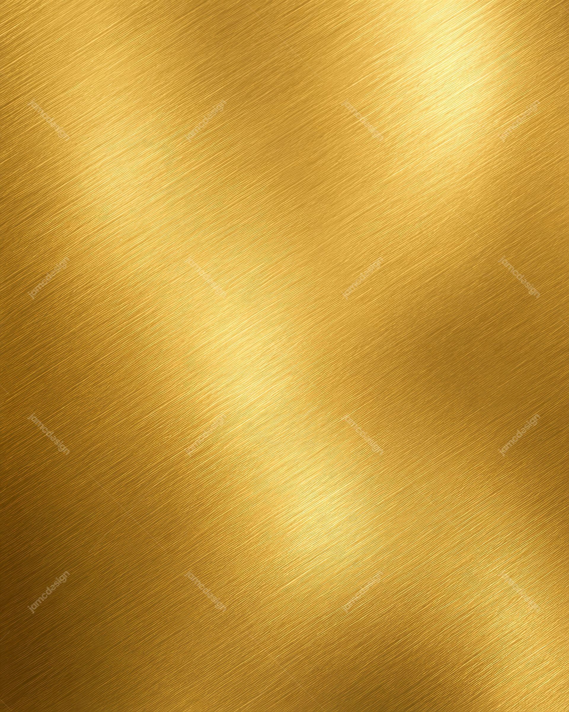 Distressed Gold Wall Texture Background. Brushed gold metallic texture supplied as a JPG background, featuring diagonal scratch lines across the surface