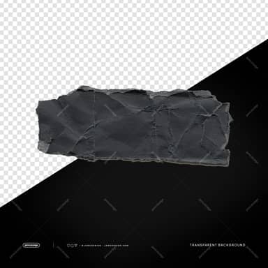 Dark Torn Paper Strip Charcoal Wrinkled Texture PNG Transparent