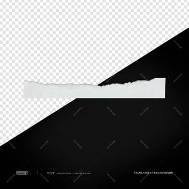 White Thin Torn Paper Strip Ragged Edge Accent PNG Transparent