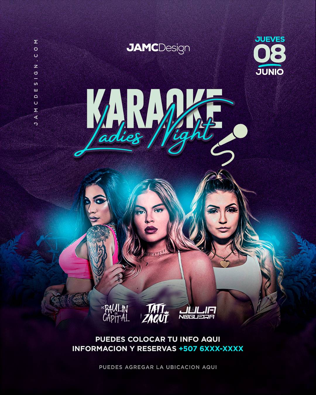 Ladies Night Karaoke Template PSD