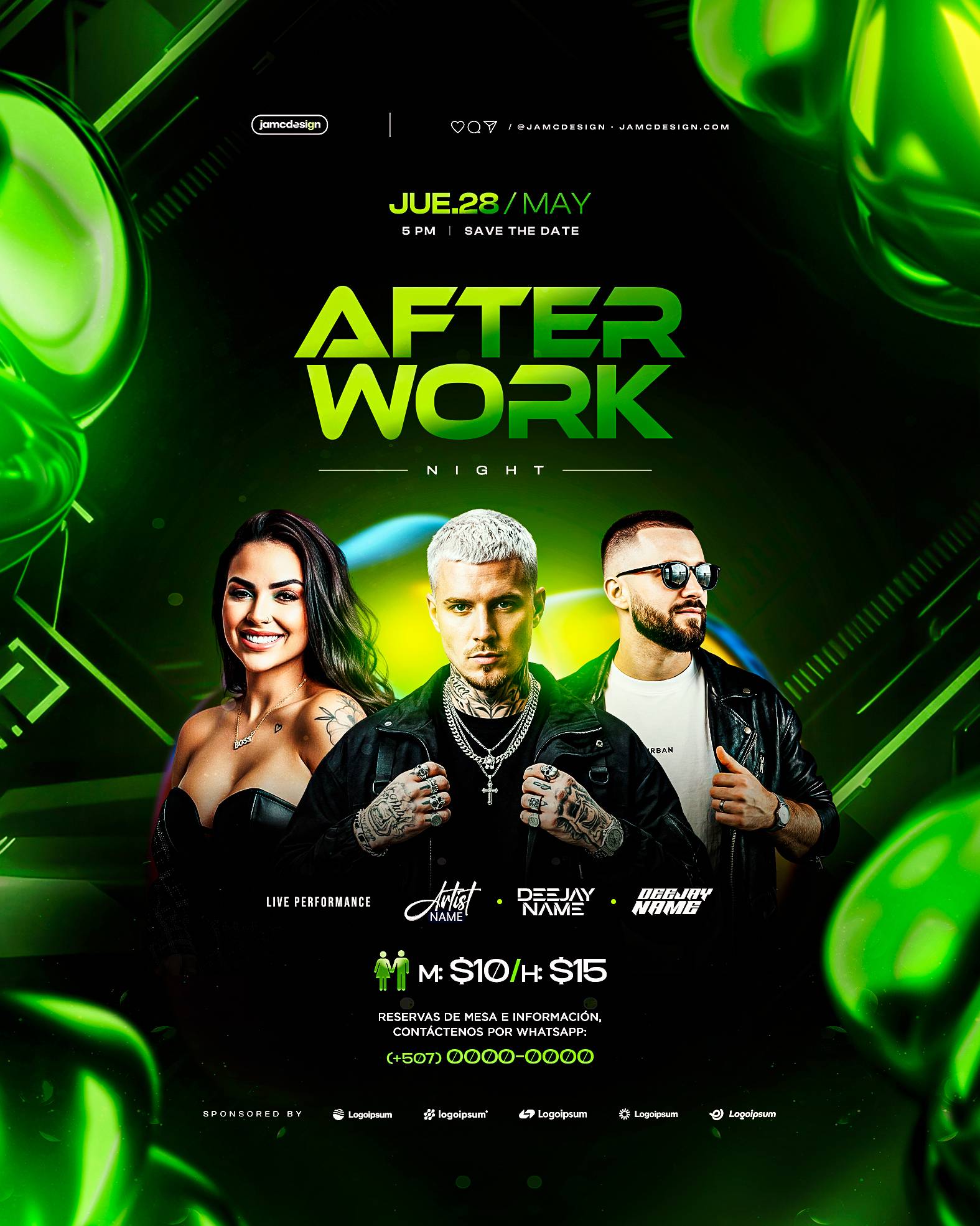 After Work Flyer Template PSD Editable