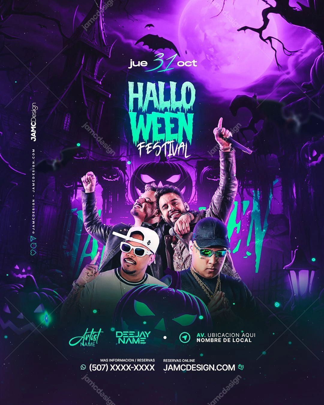Halloween Festival Flyer Template PSD
