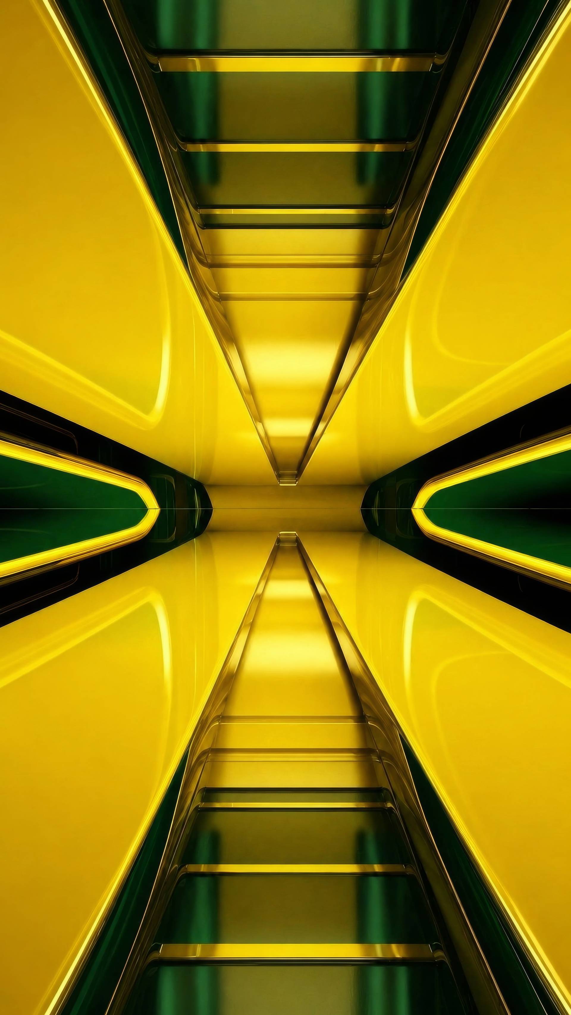 Glossy Metallic Sci Fi Corridor Background