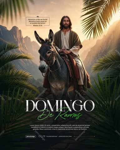 Domingo de Ramos Modelo de Flyer PSD