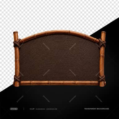 Moldura para Placa de Evento Tropical Bamboo Fundo Transparente